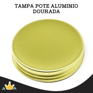 Tampa Pote Aluminio Dourada Aromas Do Rei