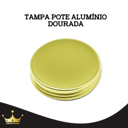 TAMPA POTE ALUMINIO  DOURADA