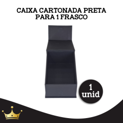 CAIXA CARTONADA PRETA PARA 1 FRASCO