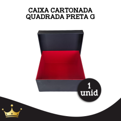 CAIXA CARTONADA QUADRADA PRETA G