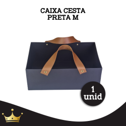 CAIXA CESTA PRETA M