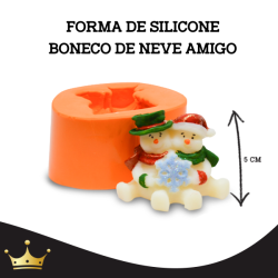 FORMA DE SILICONE - BONECO DE NEVE AMIGO