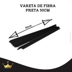VARETA - FIBRA PRETA 50CM  1UNID