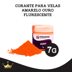 CORANTE PARA VELAS PÓ AMARELO OURO FLUORESCENTE 7GRS