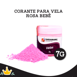 CORANTE PARA VELAS PÓ ROSA BEBE 7GRS