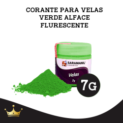 CORANTE PARA VELAS PÓ VERDE ALFACE FLUORESCENTE 7GRS