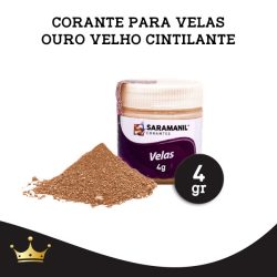 CORANTE PARA VELAS PÓ CINTILANTE OURO VELHO 4GRS