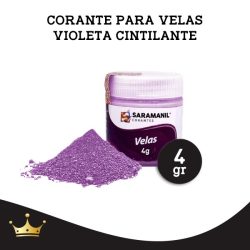 CORANTE PARA VELAS PÓ CINTILANTE VIOLETA 4GRS